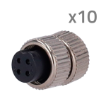 Konektor M12 ženski za lemljenje CONM12-FEMALE-SOLDER