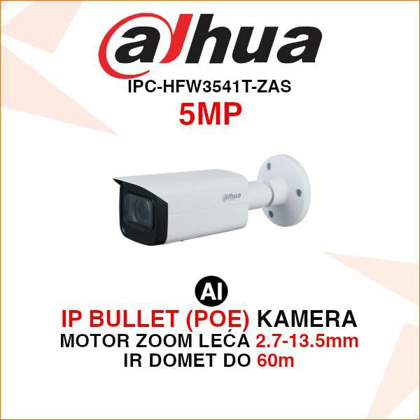 dahua-ip-bullet-wizsense-kamera-ipc-hfw3-ipc-hfw3541t-zas-27135_1 DAHUA IP BULLET 5MP WIZSENSE MOTOR ZOOM KAMERA IPC-HFW3541T-ZAS - Slika 1