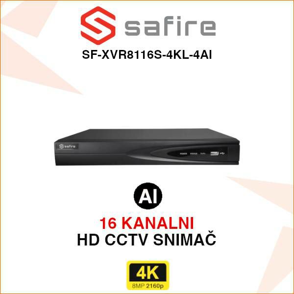 safire-16-kanalni-4k-ai-snimac-sf-xvr811-sf-xvr8116s-4kl-4ai_1 SAFIRE 16 KANALNI 4K AI VIDEO SNIMAČ SF-XVR8116S-4KL-4AI - Slika 1