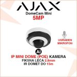 AJAX DomeCam MINI 5MP IP POE DOME KAMERA SA MIKROFONOM
