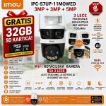 IPC-S7UP-11M0WED IMOU CRUISER TRIPLE ROTACIJSKA WIFI KAMERA SA 3 LEĆE